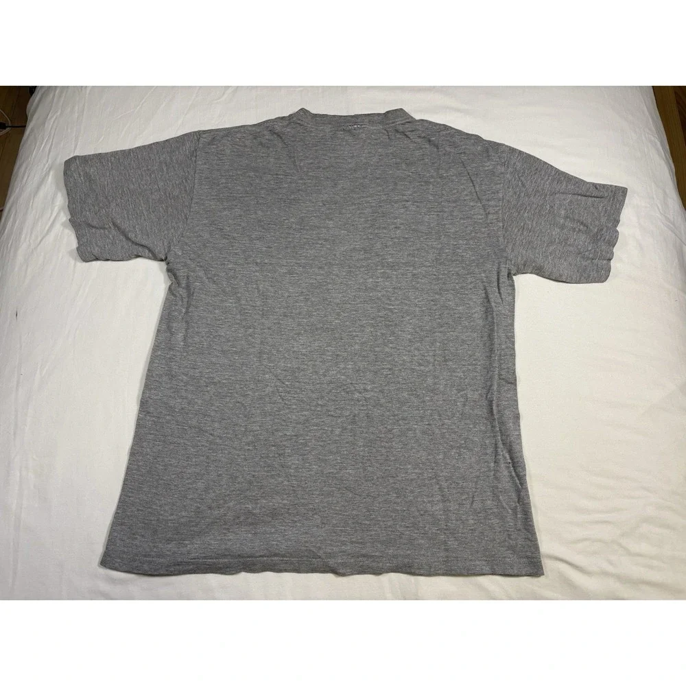 Vintage 90s Nike Red Tag Mini Swoosh T-Shirt Gray Made In USA Men's Medium M